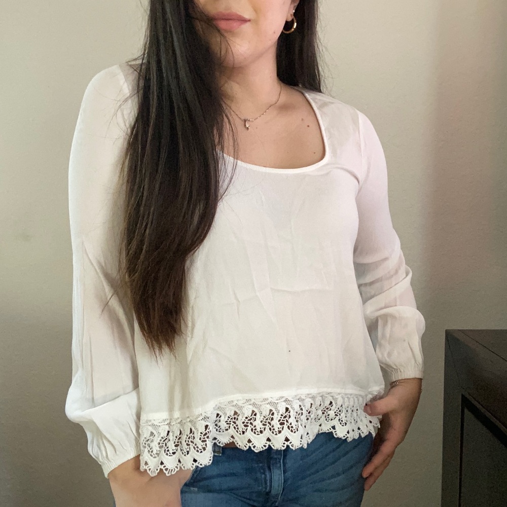 Lovers + Friends White Daydreamer blouse